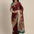 VASTRANAND Brown & Black Silk Blend Woven Design Kanjeevaram Saree
