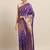 VASTRANAND Purpel Colour Kanjeevaram Kanan Weeding Geometric Ikkat Zari Print Saree