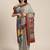 VASTRANAND  Off-White & Red Pashmina Printed Saree with Matching Shawl