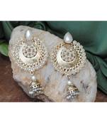 Pearl Gold Jhumka Earrings