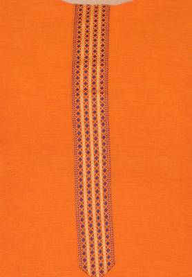 Orange plain cotton cotton-kurtis 4