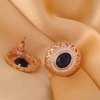 Blue cubic zirconia earrings 4