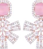 Pink cubic zirconia earrings