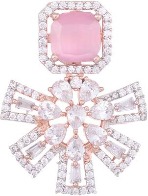 Pink cubic zirconia earrings 3