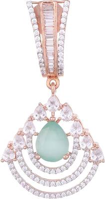 Green cubic zirconia earrings 2