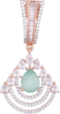 Green cubic zirconia earrings 3