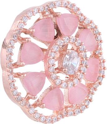 Pink cubic zirconia earrings 1