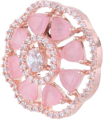 Pink cubic zirconia earrings 3