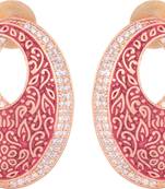 Red cubic zirconia earrings