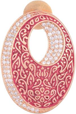 Red cubic zirconia earrings 4