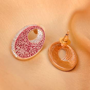 Red cubic zirconia earrings 5