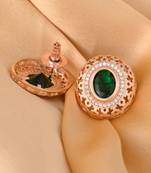 Green cubic zirconia earrings