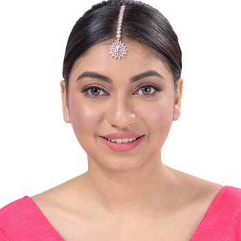 White cubic zirconia maang-tikka 2