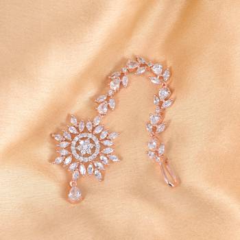 Multicolor cubic zirconia maang-tikka 4