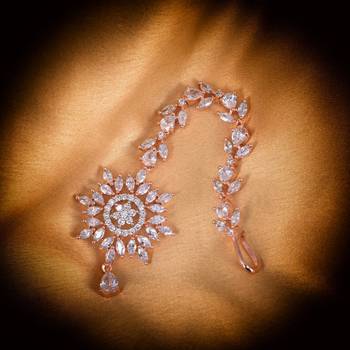 Multicolor cubic zirconia maang-tikka 5