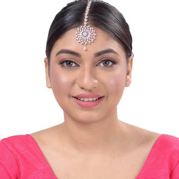 Multicolor cubic zirconia maang-tikka 2