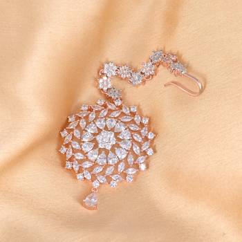 Multicolor cubic zirconia maang-tikka 4