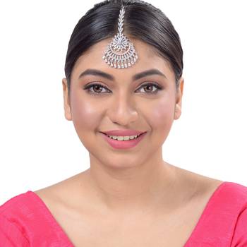 Multicolor cubic zirconia maang-tikka 2