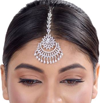 Multicolor cubic zirconia maang-tikka 3