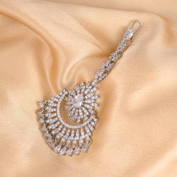 Multicolor cubic zirconia maang-tikka 4