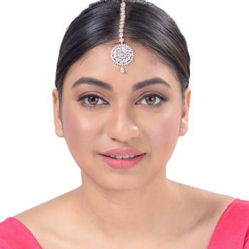 White cubic zirconia maang-tikka 2