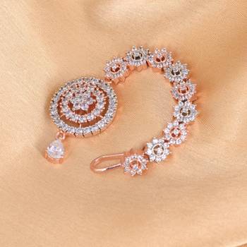 White cubic zirconia maang-tikka 5