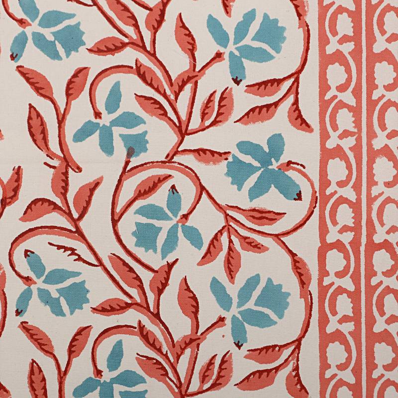 TEXSTYLERS 100% Cotton Jaipuri Hand Block Print Canvas Cushion Cover(Pack of 5)