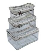 atorakushon    Fabric Makeup box Pouches Necklace Cosmetic Vanity Storage Box Jewellery Organizer For Women 3 pcs  chek