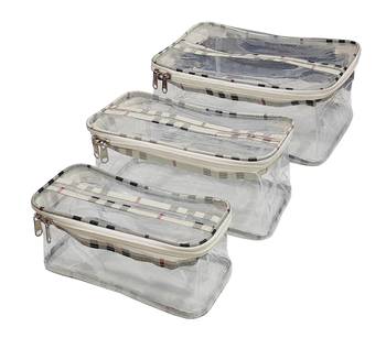 atorakushon    Fabric Makeup box Pouches Necklace Cosmetic Vanity Storage Box Jewellery Organizer For Women 3 pcs  chek 2