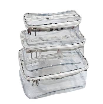 atorakushon    Fabric Makeup box Pouches Necklace Cosmetic Vanity Storage Box Jewellery Organizer For Women 3 pcs  chek 3