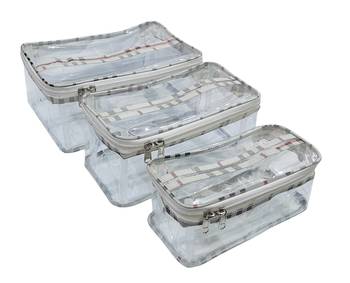 atorakushon    Fabric Makeup box Pouches Necklace Cosmetic Vanity Storage Box Jewellery Organizer For Women 3 pcs  chek 4