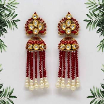 Maroon danglers-drops 1