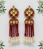 Maroon danglers-drops