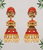 Red jhumkas