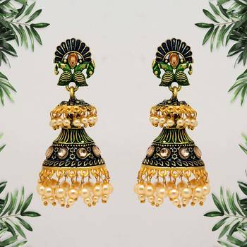 Green jhumkas 1
