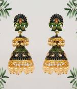 Green jhumkas