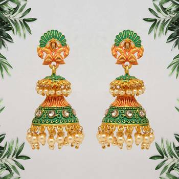 Green jhumkas 1
