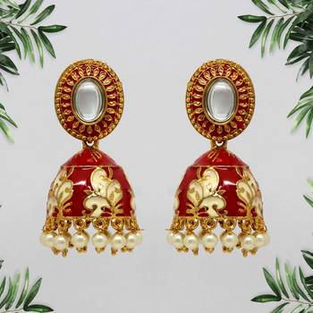 Red jhumkas 1