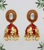Red jhumkas