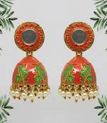 Orange jhumkas