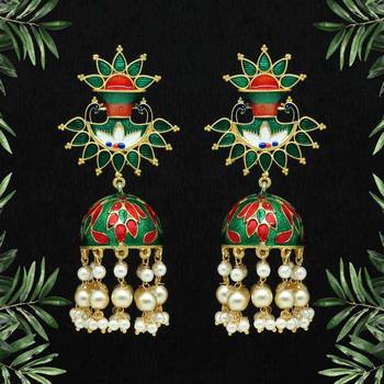 Green jhumkas 1
