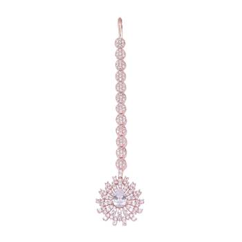 White cubic zirconia maang-tikka 1