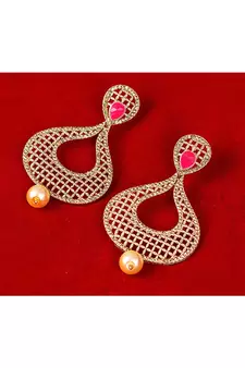 Pink diamond earrings
