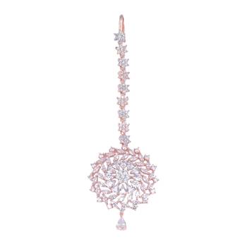 Multicolor cubic zirconia maang-tikka 1