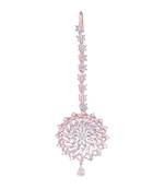 Multicolor cubic zirconia maang-tikka