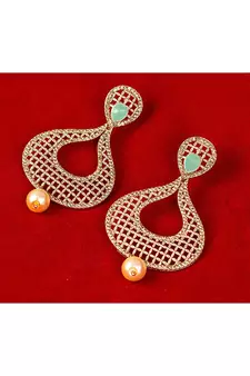 Green diamond earrings