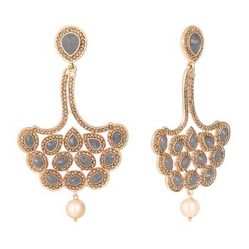 Grey diamond earrings 2