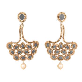 Grey diamond earrings 1