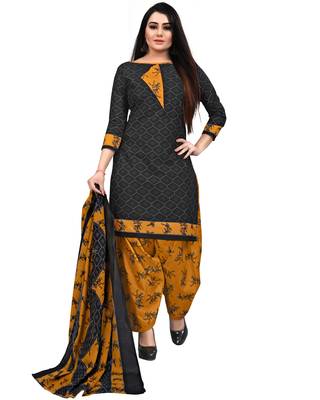 Black geometric print blended cotton salwar 2