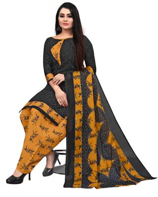 Black geometric print blended cotton salwar 4